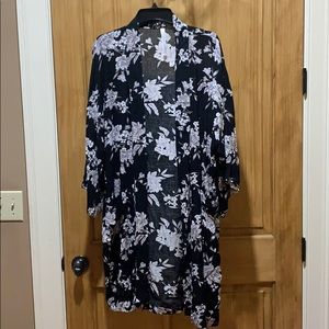 Women’s gown black with white flowers